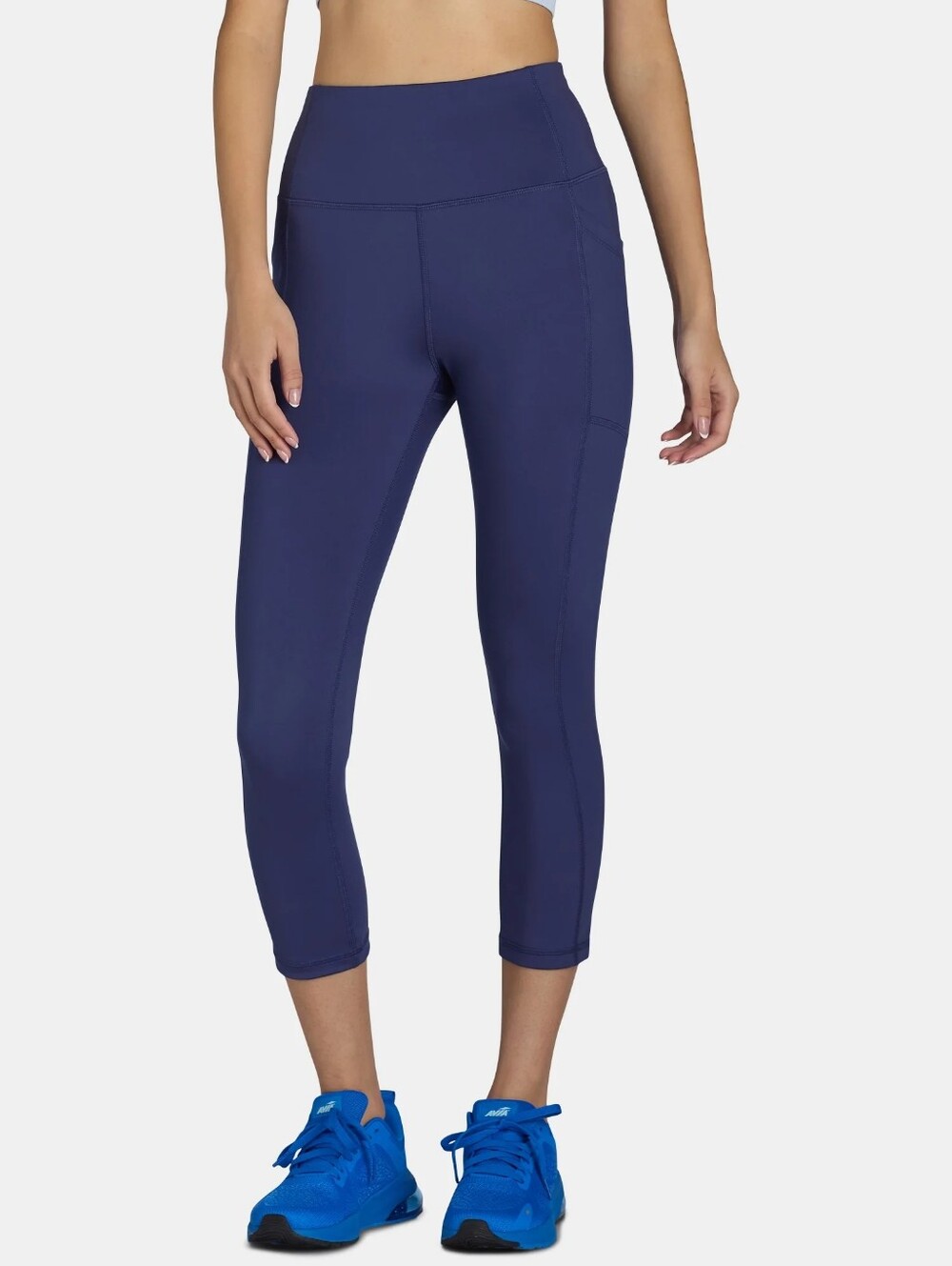 XXL-High-Rise Navy Cropped Active Leggings-NEW  Never Worn